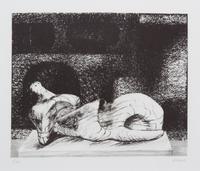 Henry Moore, (British, 1898-1986), Reclining Figure Architectural Background III, 1977