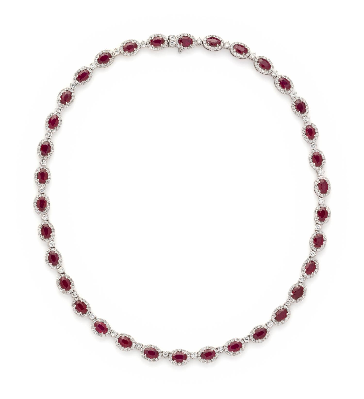 RUBY AND DIAMOND NECKLACE