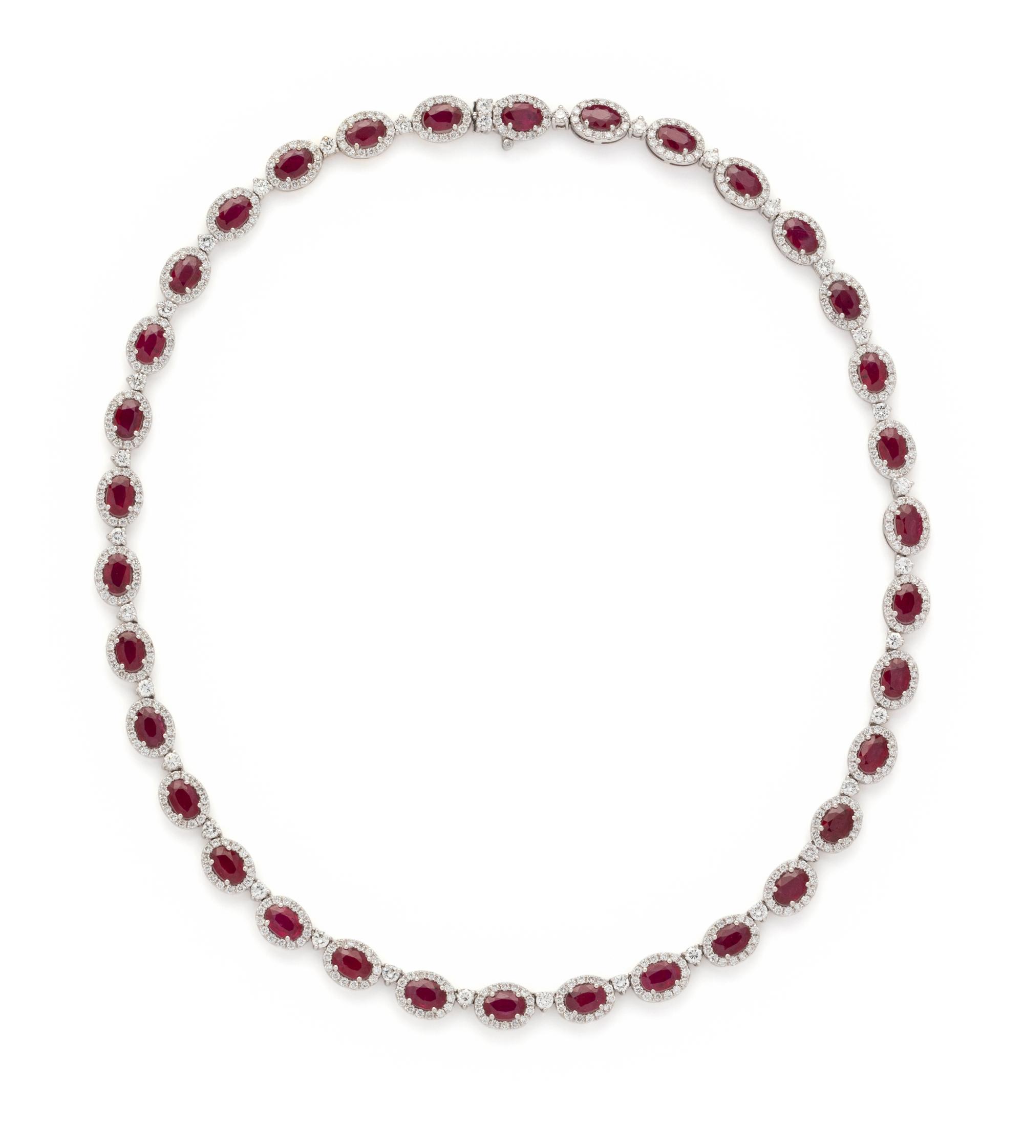 RUBY AND DIAMOND NECKLACE