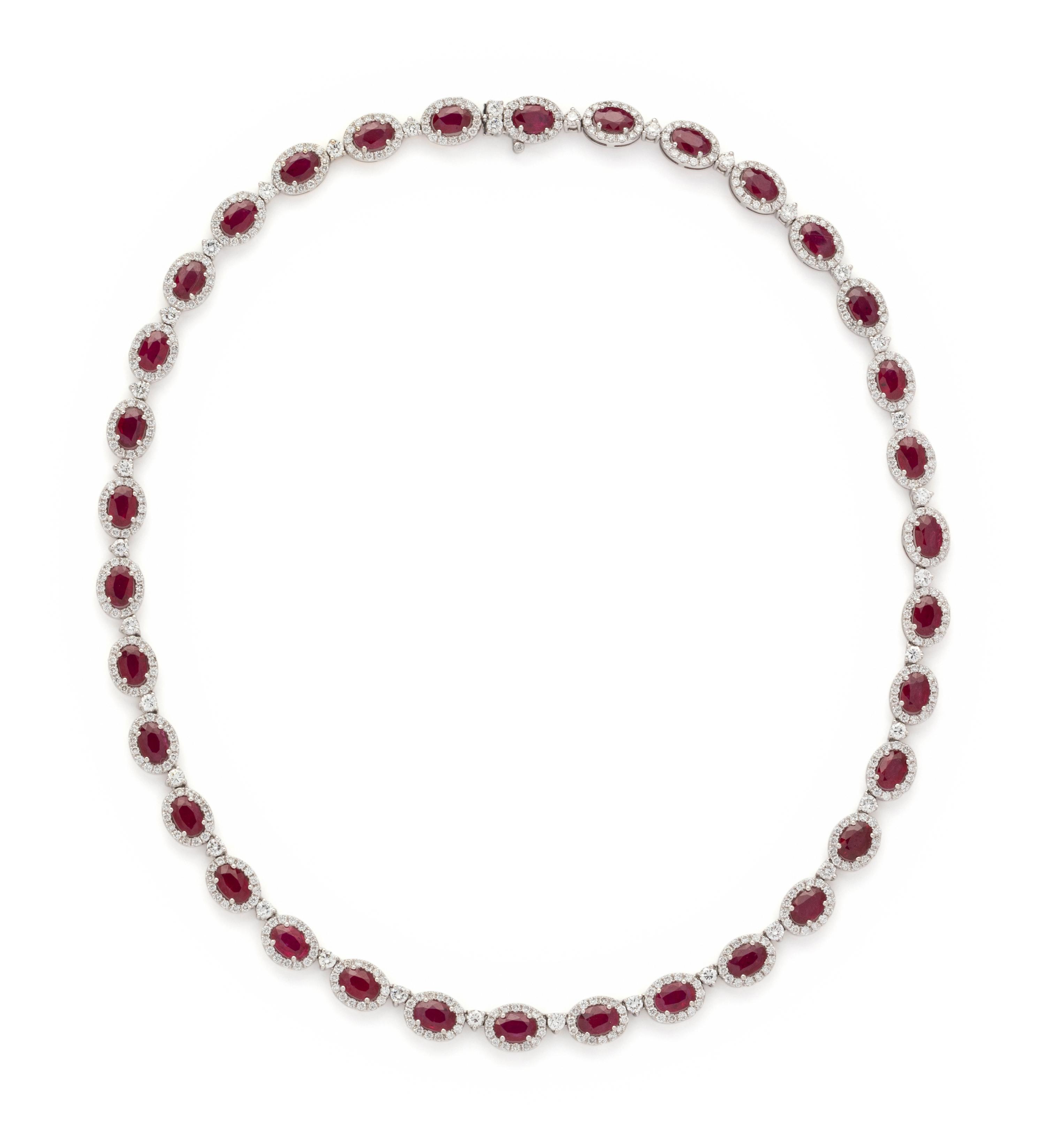 RUBY AND DIAMOND NECKLACE