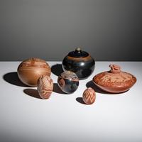Collection of Miniature Santa Clara and San Ildefonso Sgraffito Pottery