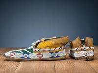 Cheyenne Beaded Hide Moccasins