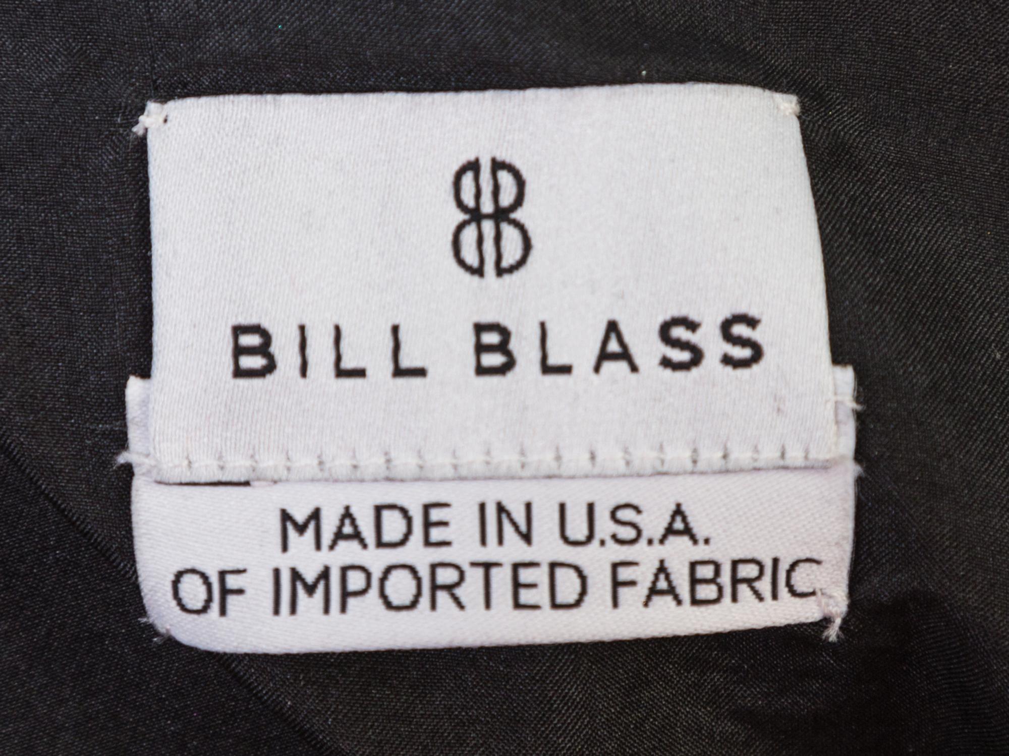 A Bill Blass Black Silk Cocktail Dress, Size 6.