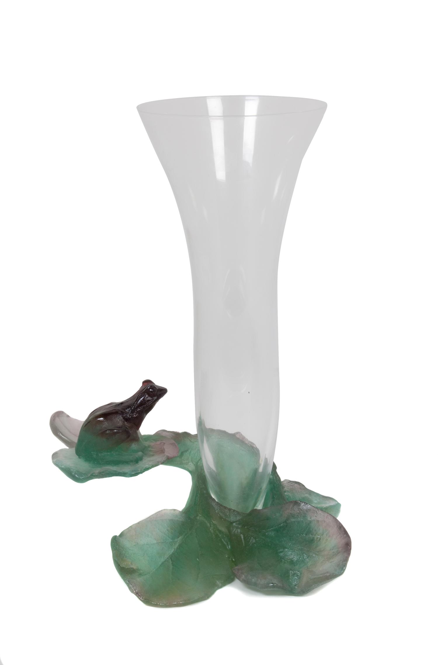 A Daum Pate-de-Verre Bud Vase Height 8 1/4 inches. — SECOND HALF 20TH CENTURY