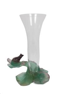 A Daum Pate-de-Verre Bud Vase Height 8 1/4 inches. — SECOND HALF 20TH CENTURY