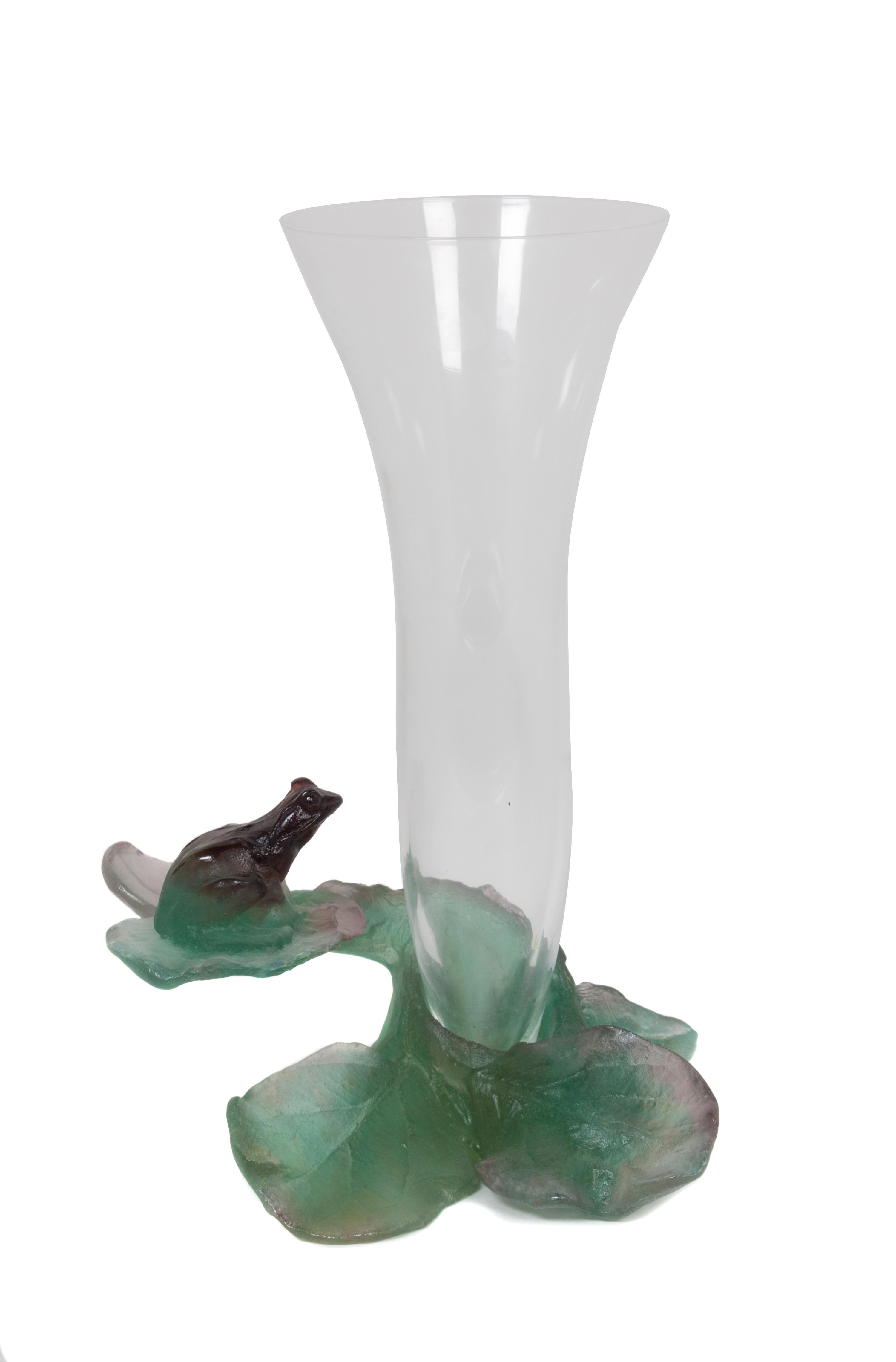 A Daum Pate-de-Verre Bud Vase Height 8 1/4 inches. — SECOND HALF 20TH CENTURY