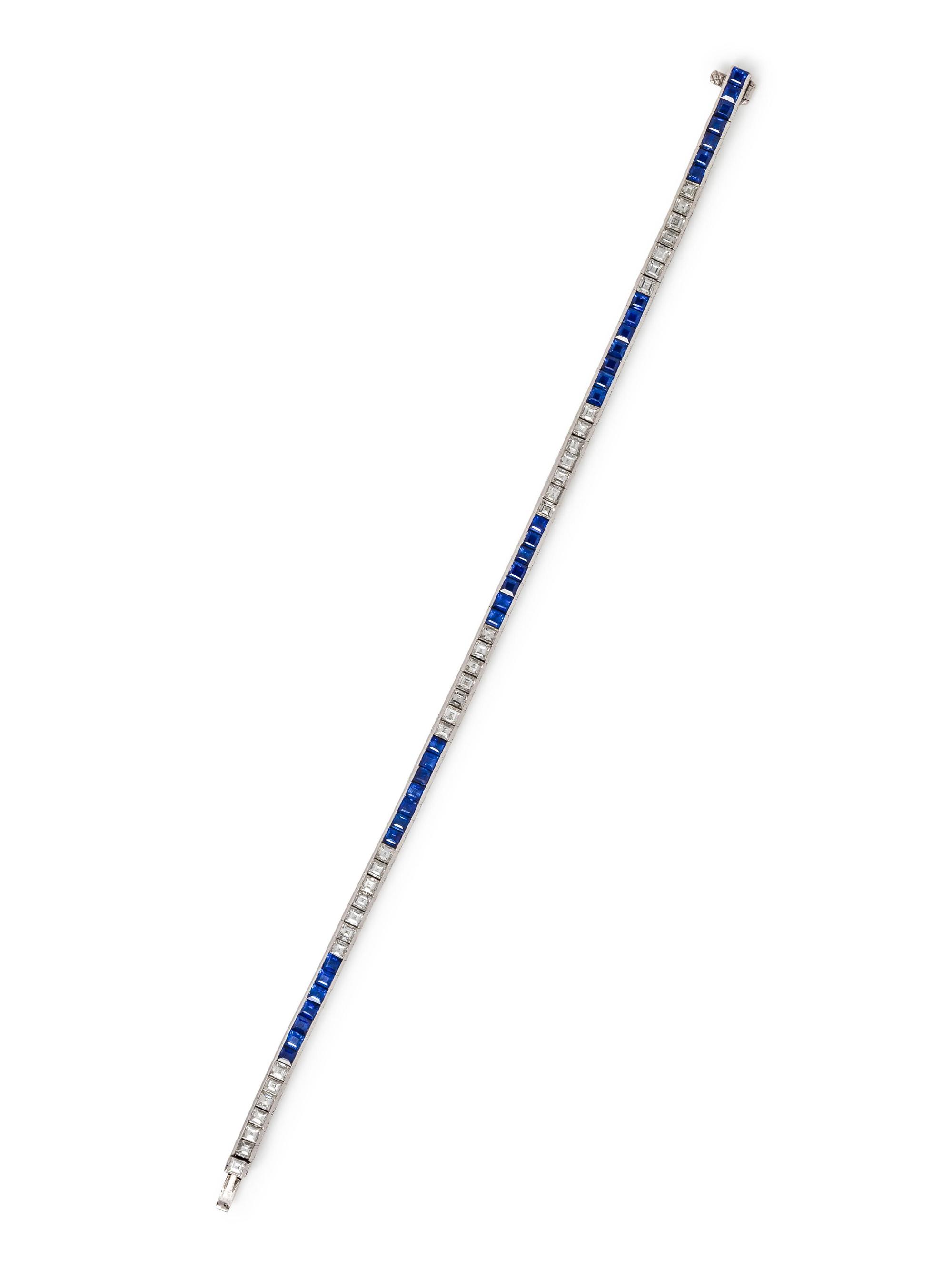 Sophia D., Diamond and Sapphire Line Bracelet