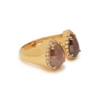 COLORED DIAMOND AND DIAMOND RING