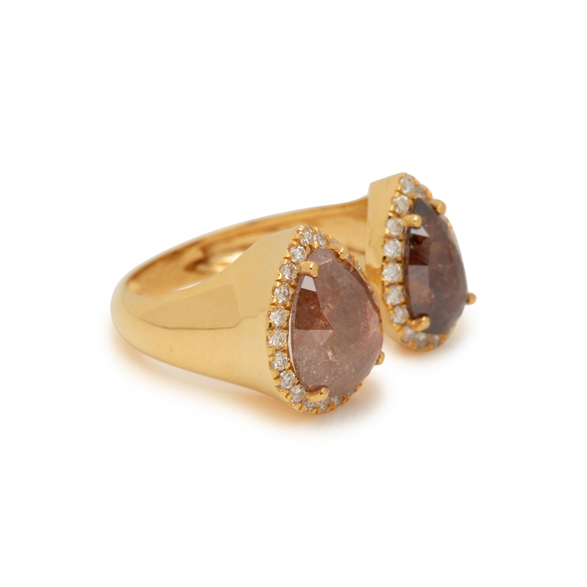 COLORED DIAMOND AND DIAMOND RING