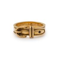 HERMÈS, YELLOW GOLD BUCKLE RING