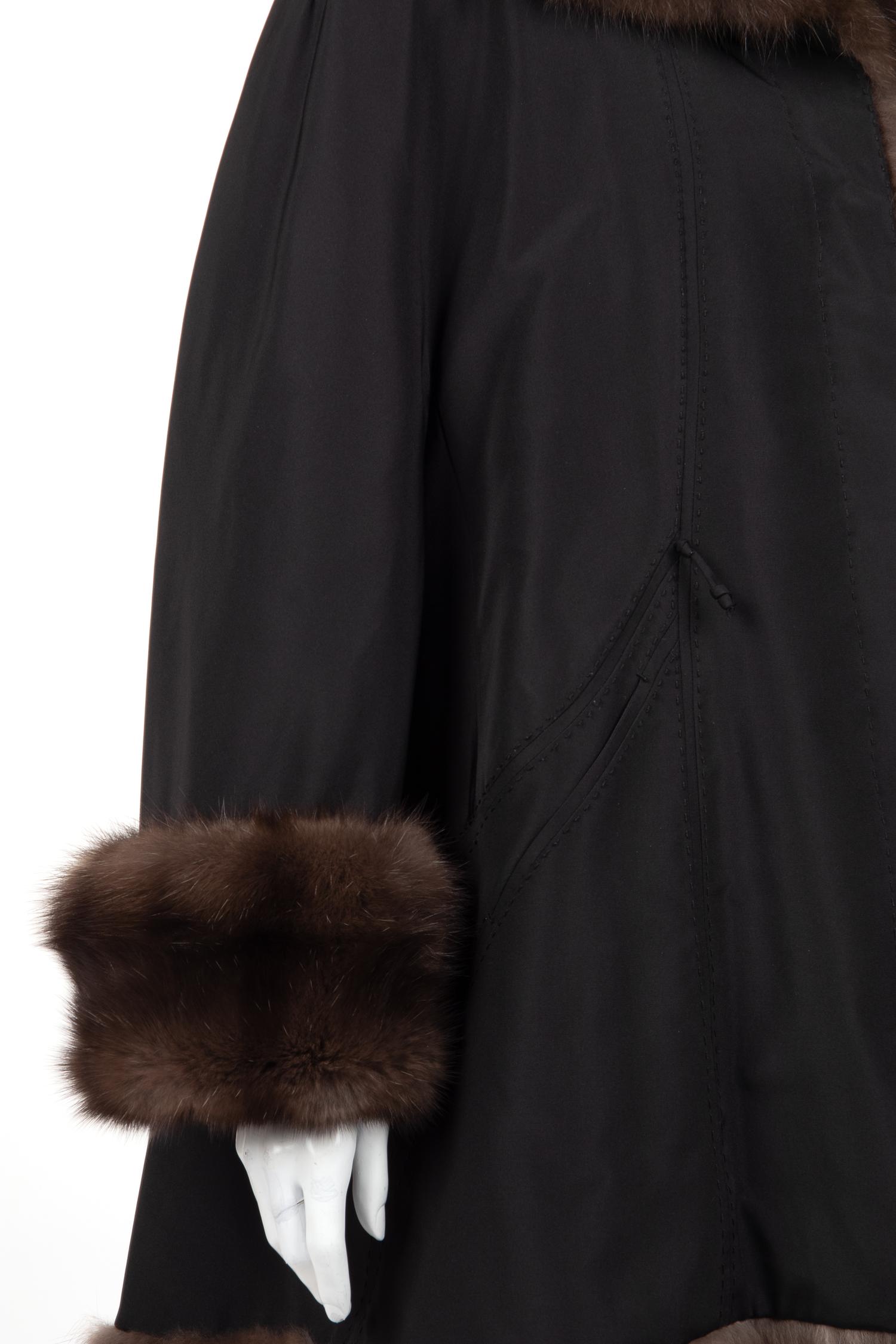 Ralph Rucci Sable Trimmed Coat