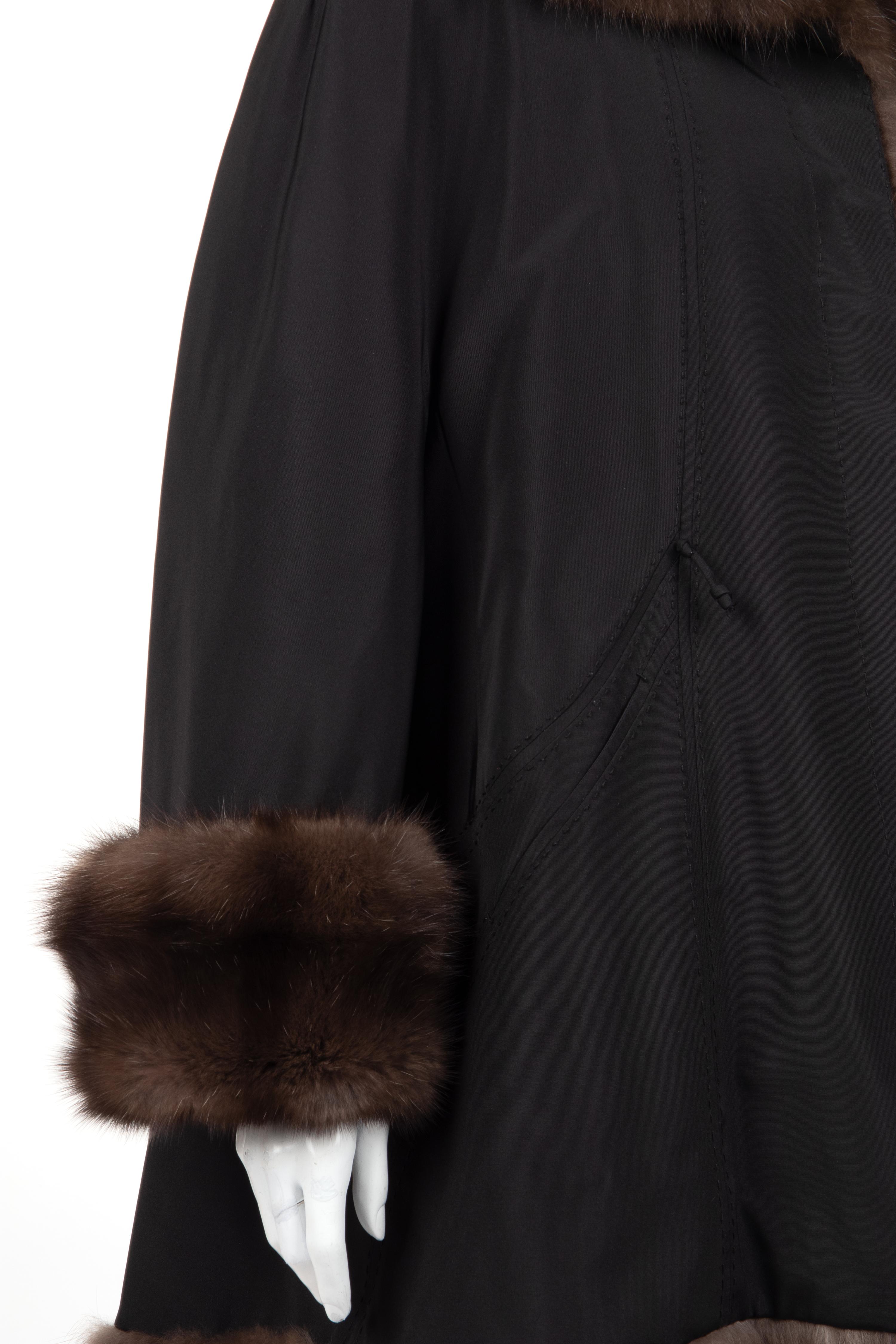 Ralph Rucci Sable Trimmed Coat