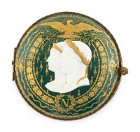 A Sèvres Style Porcelain Napoleonic Table Casket