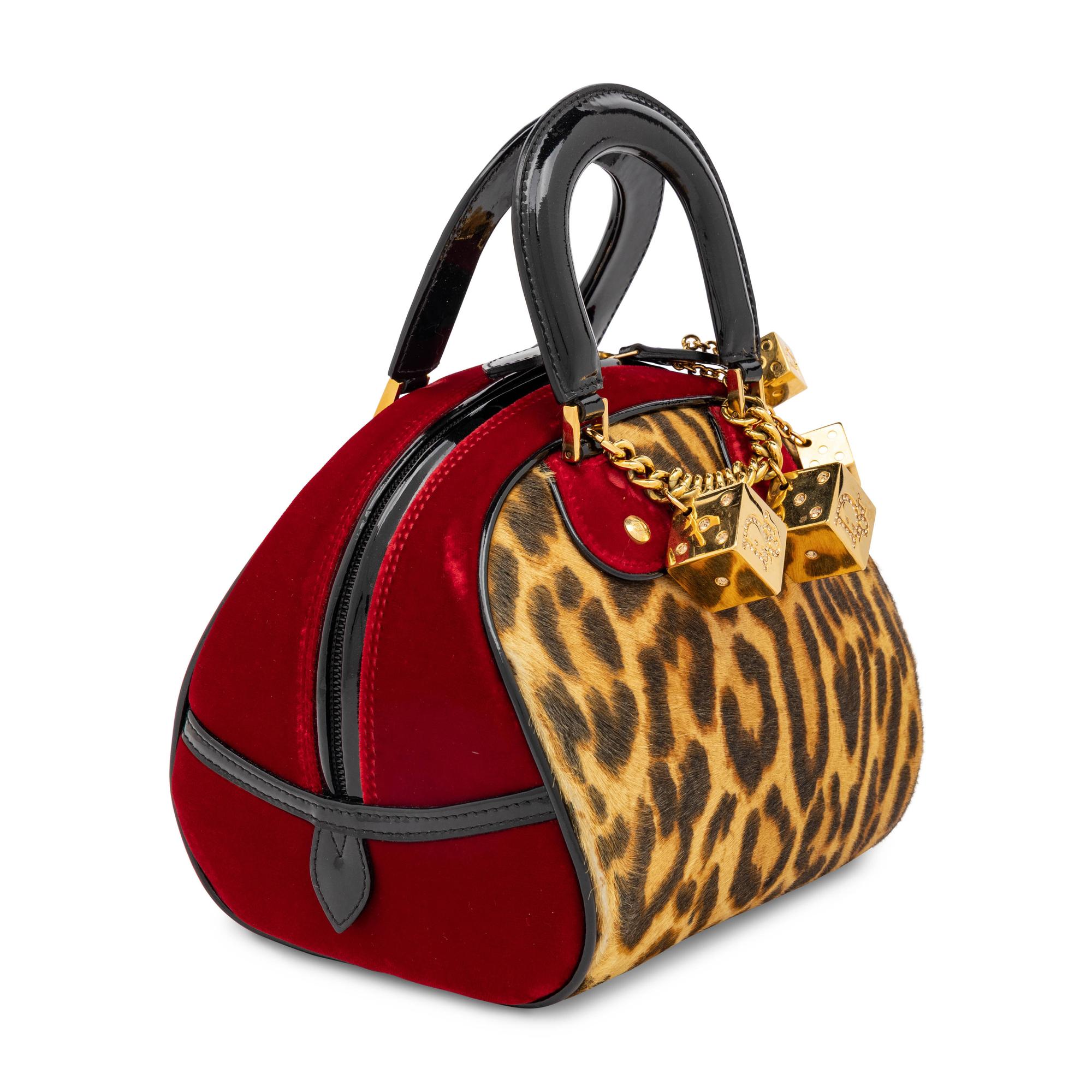 Christian Dior, Gambler Bowler Bag in Leopard-Print Pony Hair & Velvet, 2004