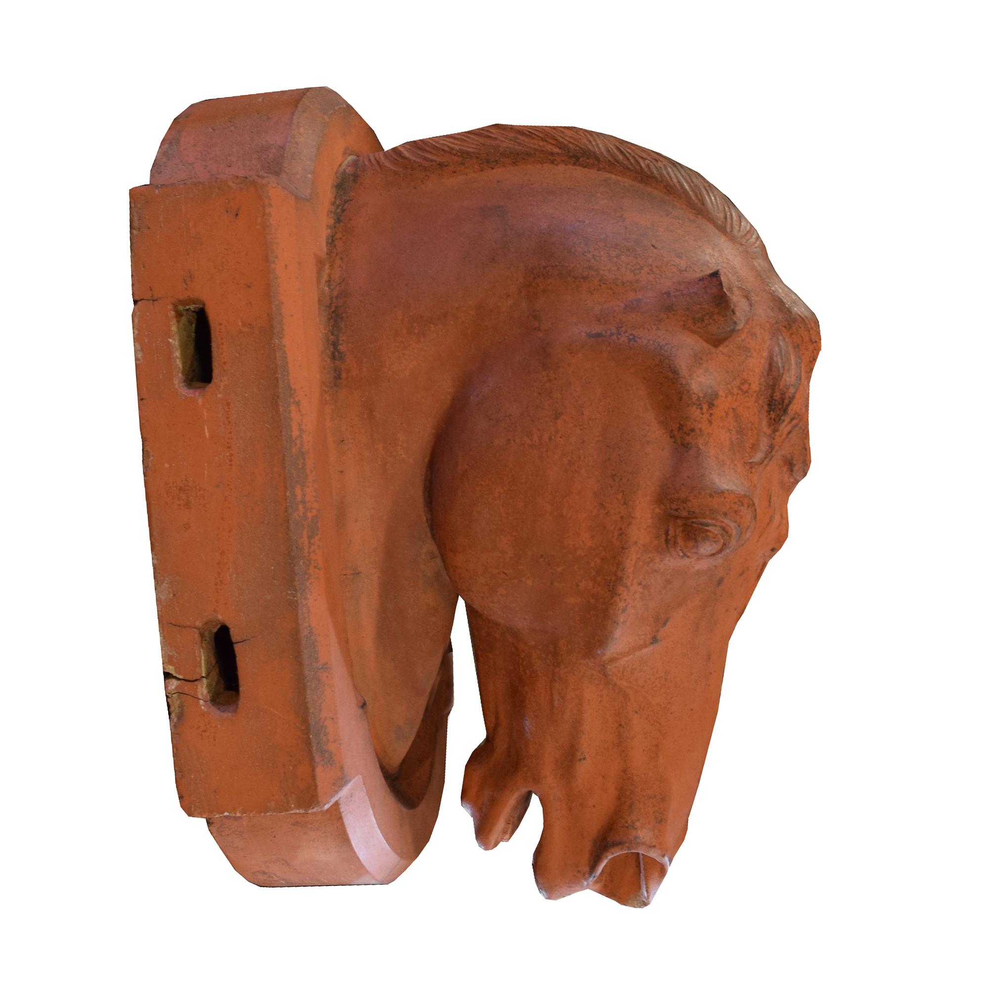 A Terra Cotta Horse Head 27" W x 17" D x 21" H — United States, Circa 1880