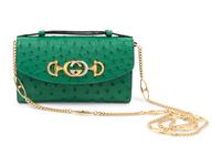 Gucci Zumi Green Ostrich Bag, 2019