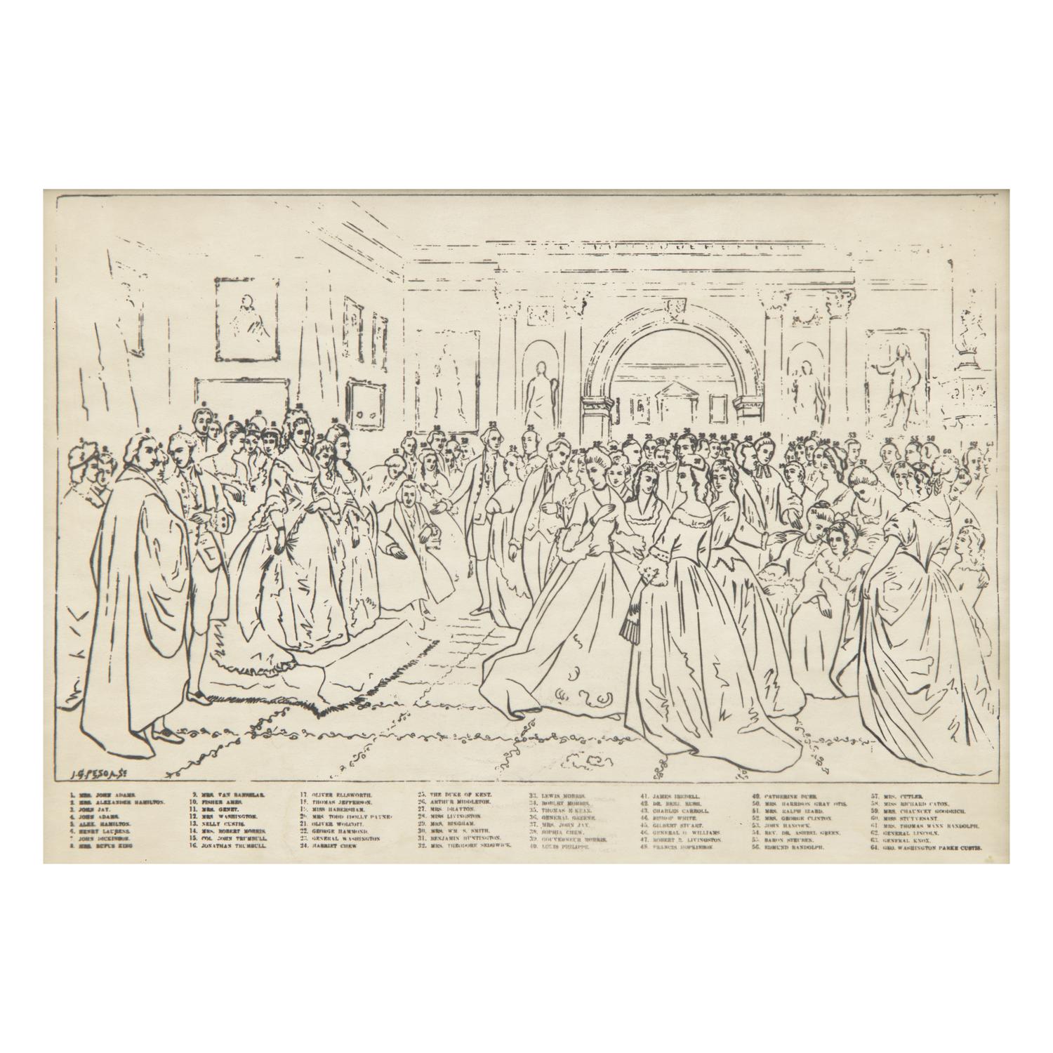[Presidential] Huntington, D(aniel). Lady Washington's Reception. From the original Picture in the possession of A.T. Stewart Esq.