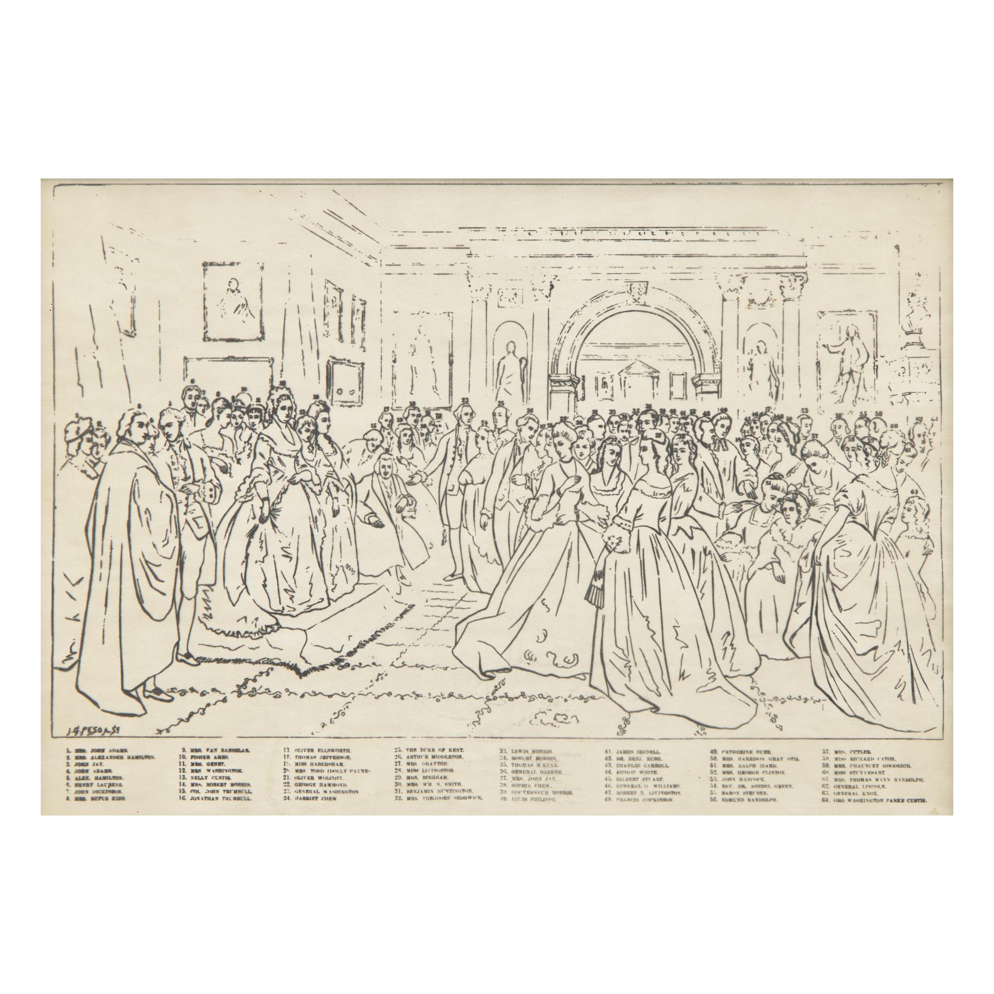 [Presidential] Huntington, D(aniel). Lady Washington's Reception. From the original Picture in the possession of A.T. Stewart Esq.
