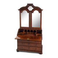 A Continental Marquetry Bureau Cabinet
