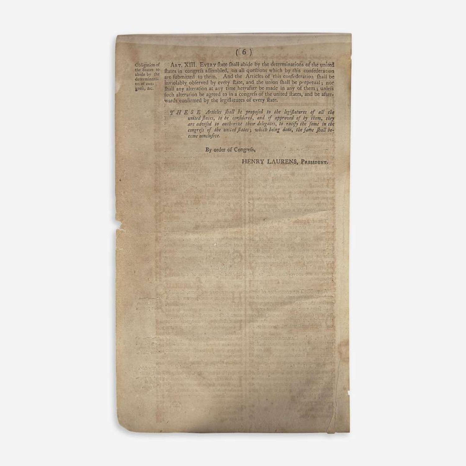 [Americana] Articles of Confederation and Perpetual Union...