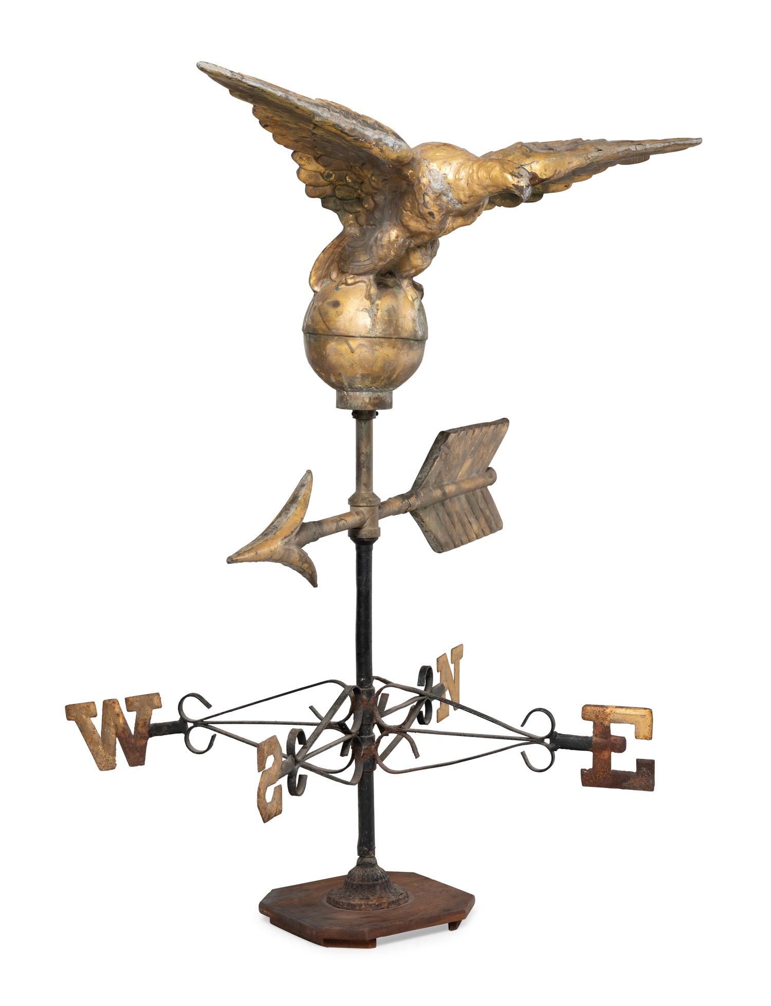 A Molded Copper and Cast Zinc Eagle Weathervane