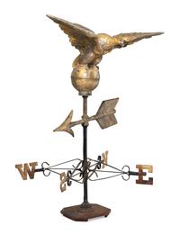 A Molded Copper and Cast Zinc Eagle Weathervane
