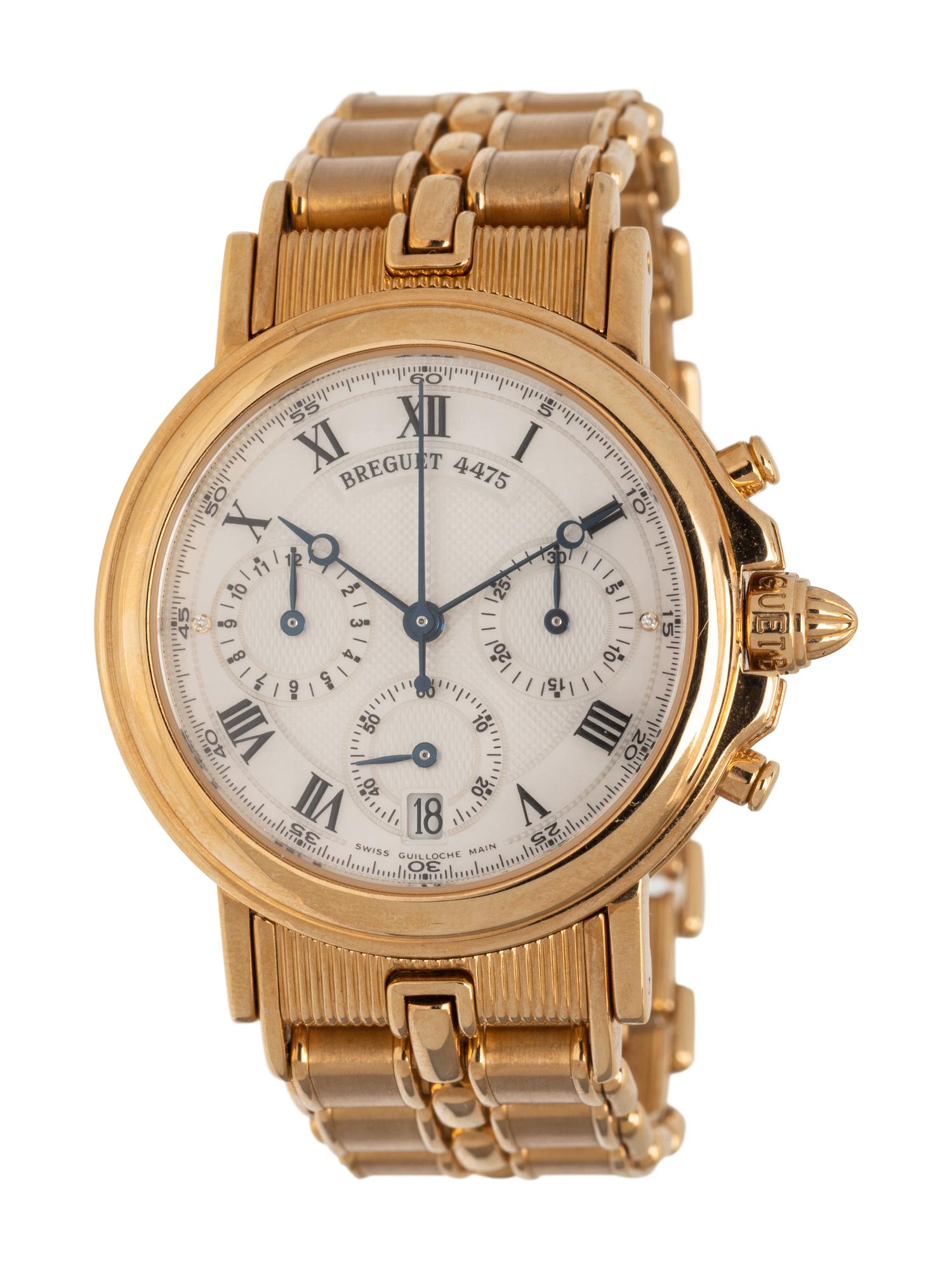 BREGUET, REF. 4475J 18K YELLOW GOLD CHRONOGRAPH 'HORLOGER DE LA MARINE' WATCH