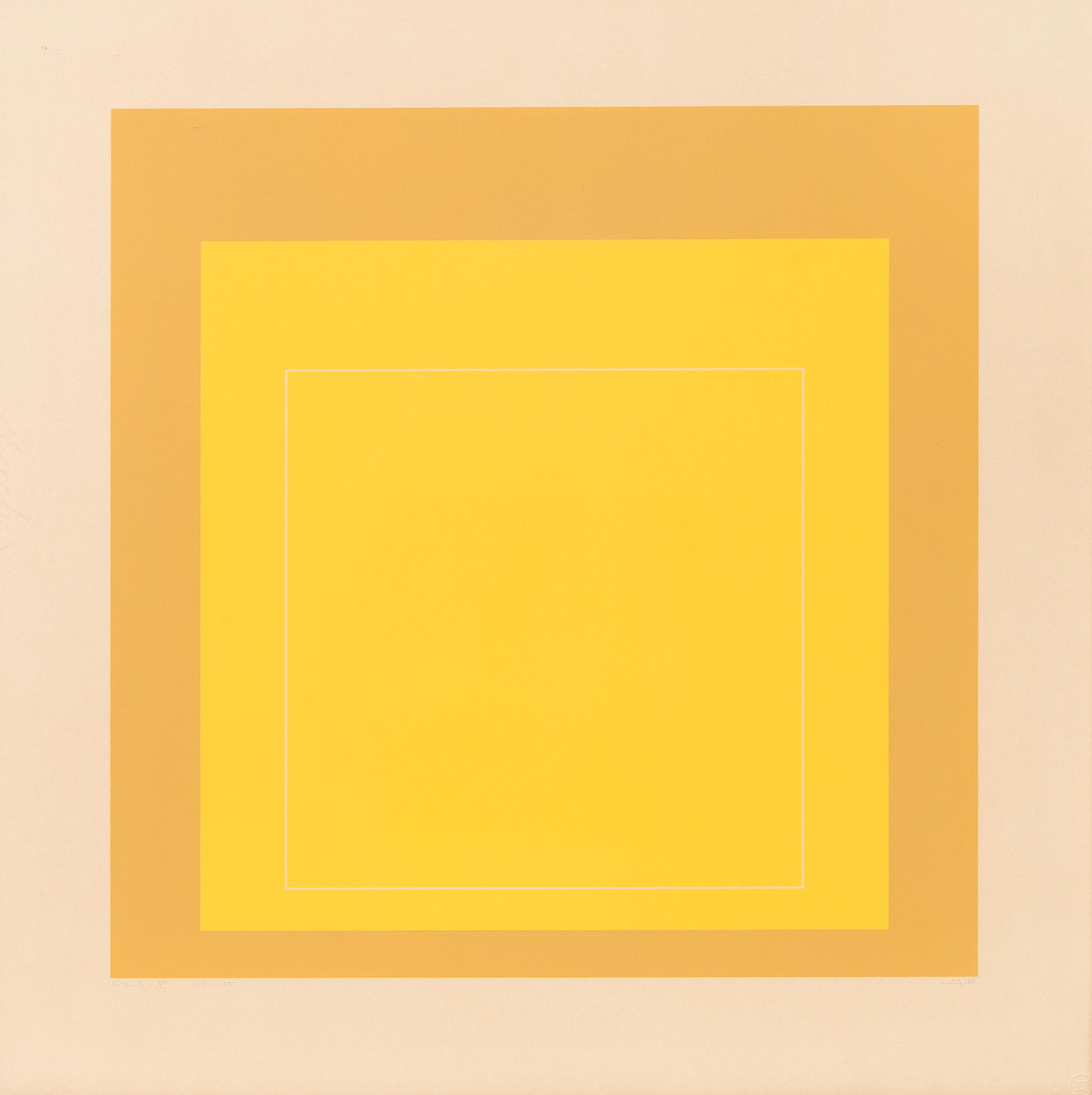 Josef Albers, (American/German, 1888-1976), WLS - X (from White Line Squares (Series II)), 1966