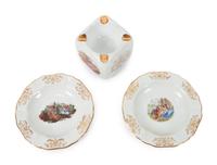 An Assembled Group of Continental Porcelain Smoking Articles