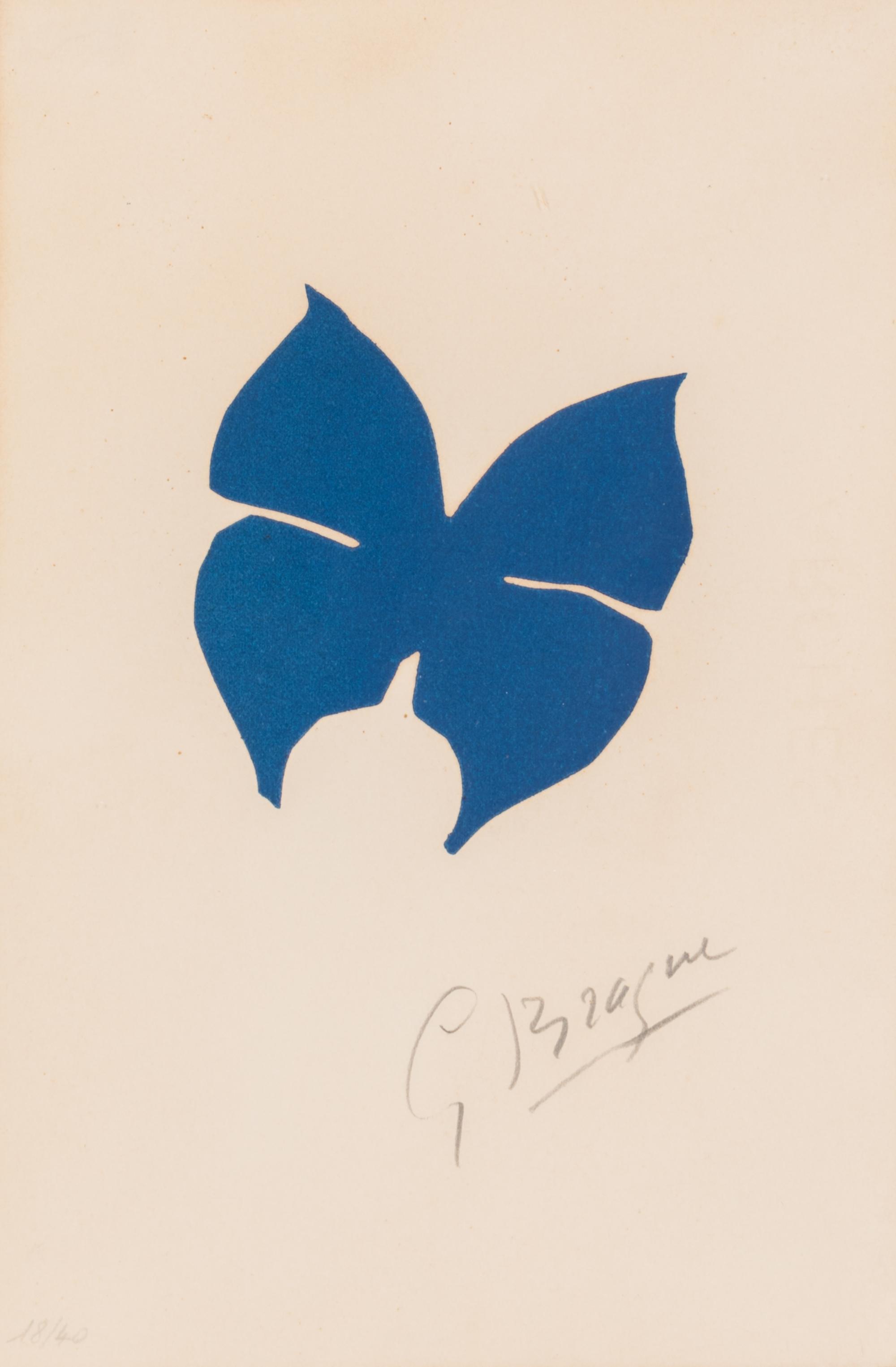 Georges Braque, (French, 1882-1963), A group of three works: Bouquet de fleurs à l'aquarelle, Bird, and Le Papillon