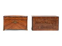 Two Napoleon III Gilt Metal Mounted Table Caskets