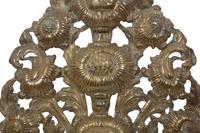 A Pair of Dutch Chased Brass Two-Light Sconces