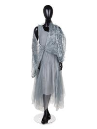 Issey Miyake Pleated Dress with Origami Shrug