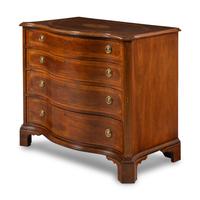 A George III Style Mahogany and Satinwood Chest of Drawers