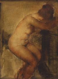 Grigory Gluckmann (Belarusian, 1898-1973) — Seated Nude