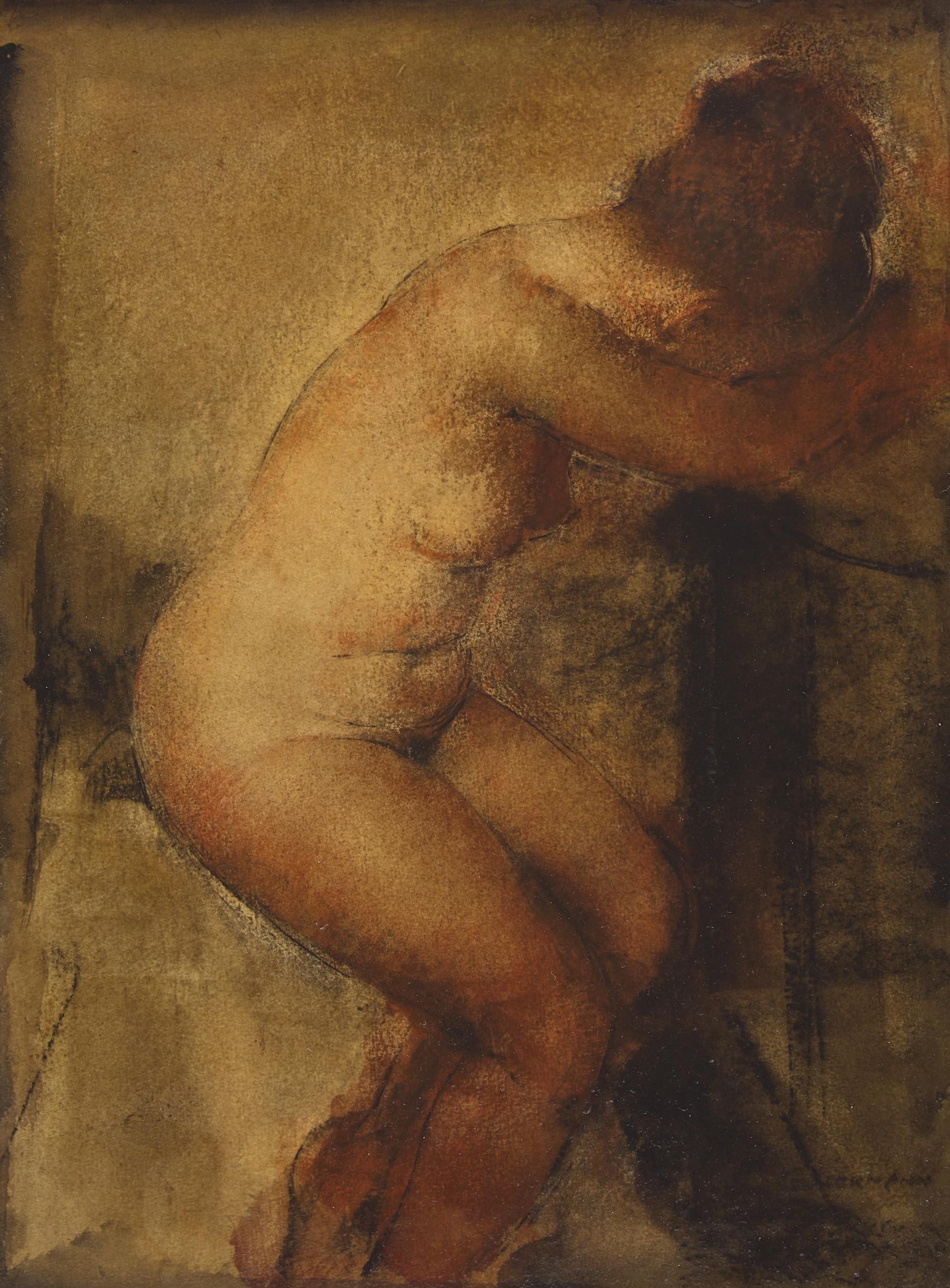 Grigory Gluckmann (Belarusian, 1898-1973) — Seated Nude