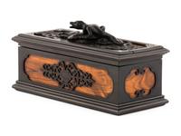 A French Japonisme Part-Ebonized Carved Rosewood Table Casket