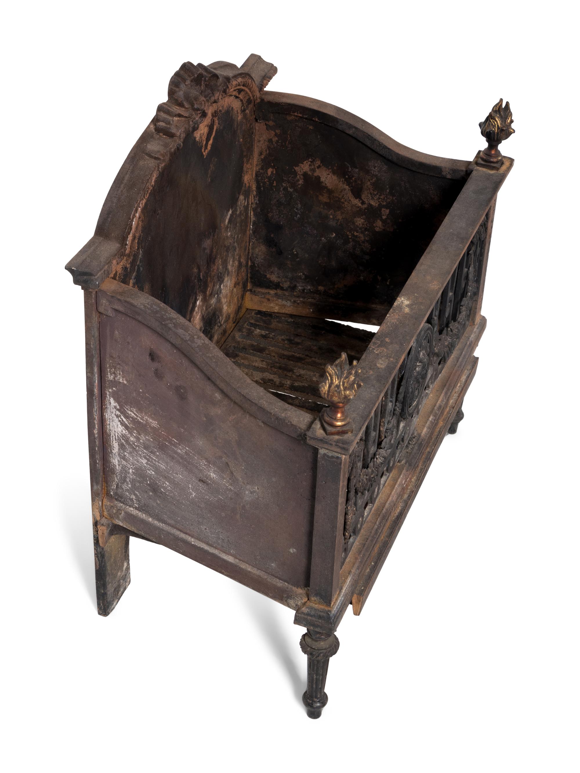 A Victorian Iron Fireplace Grate