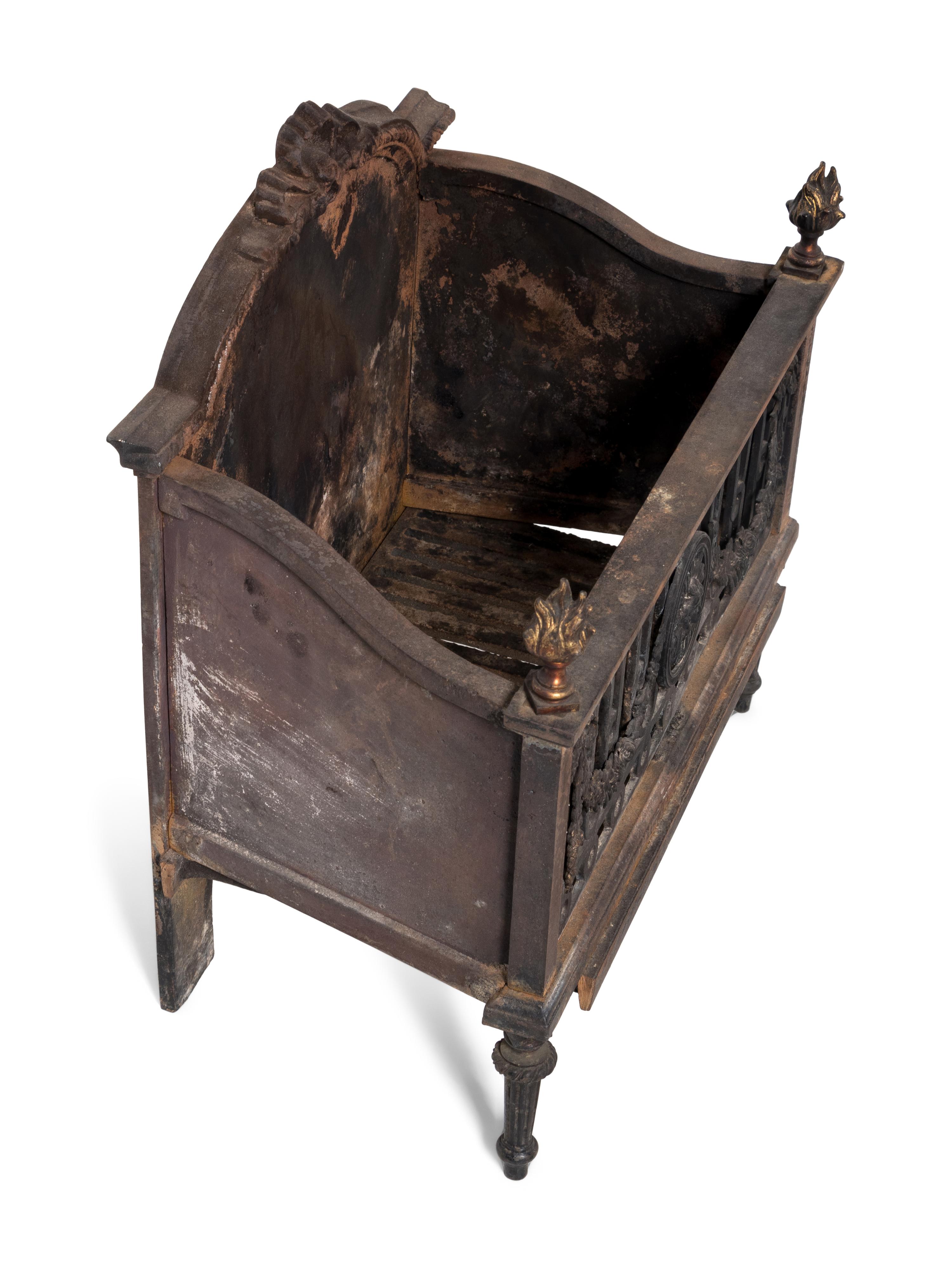 A Victorian Iron Fireplace Grate