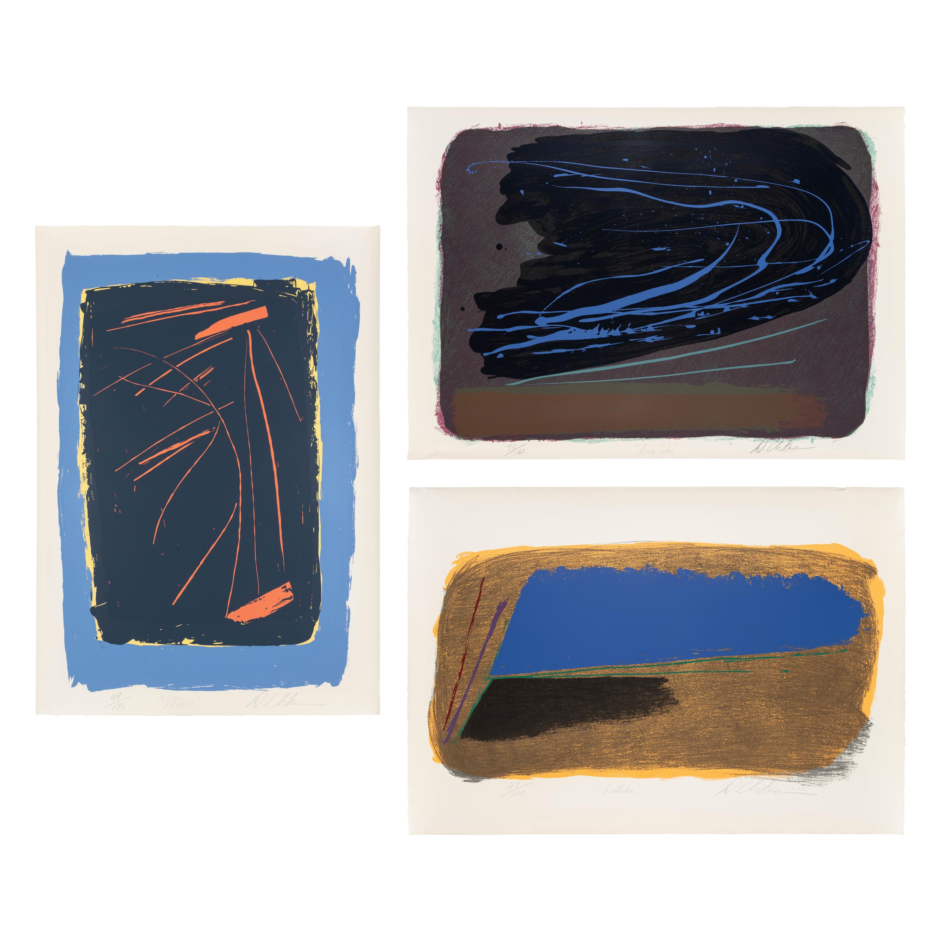 Dan Christensen (American, 1942-2007) — Latuka, Ring Taboo, and Mojo (three works)