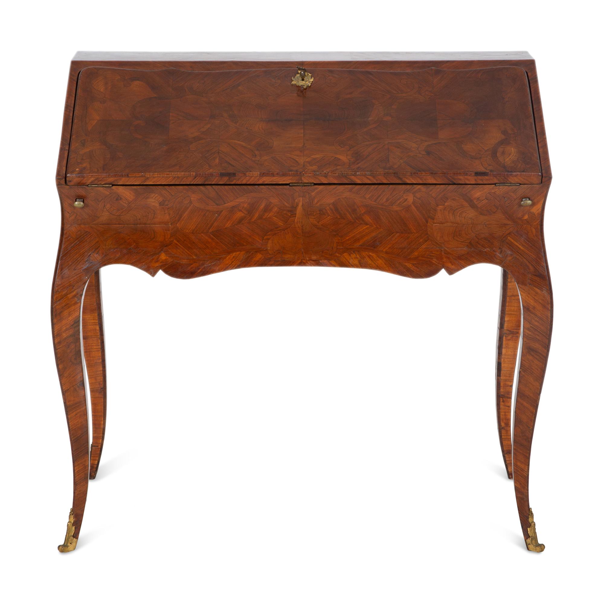 A Louis XV Style Marquetry Inlaid Lady's Writing Desk