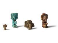 Four Egyptian Faience Shu Amulets