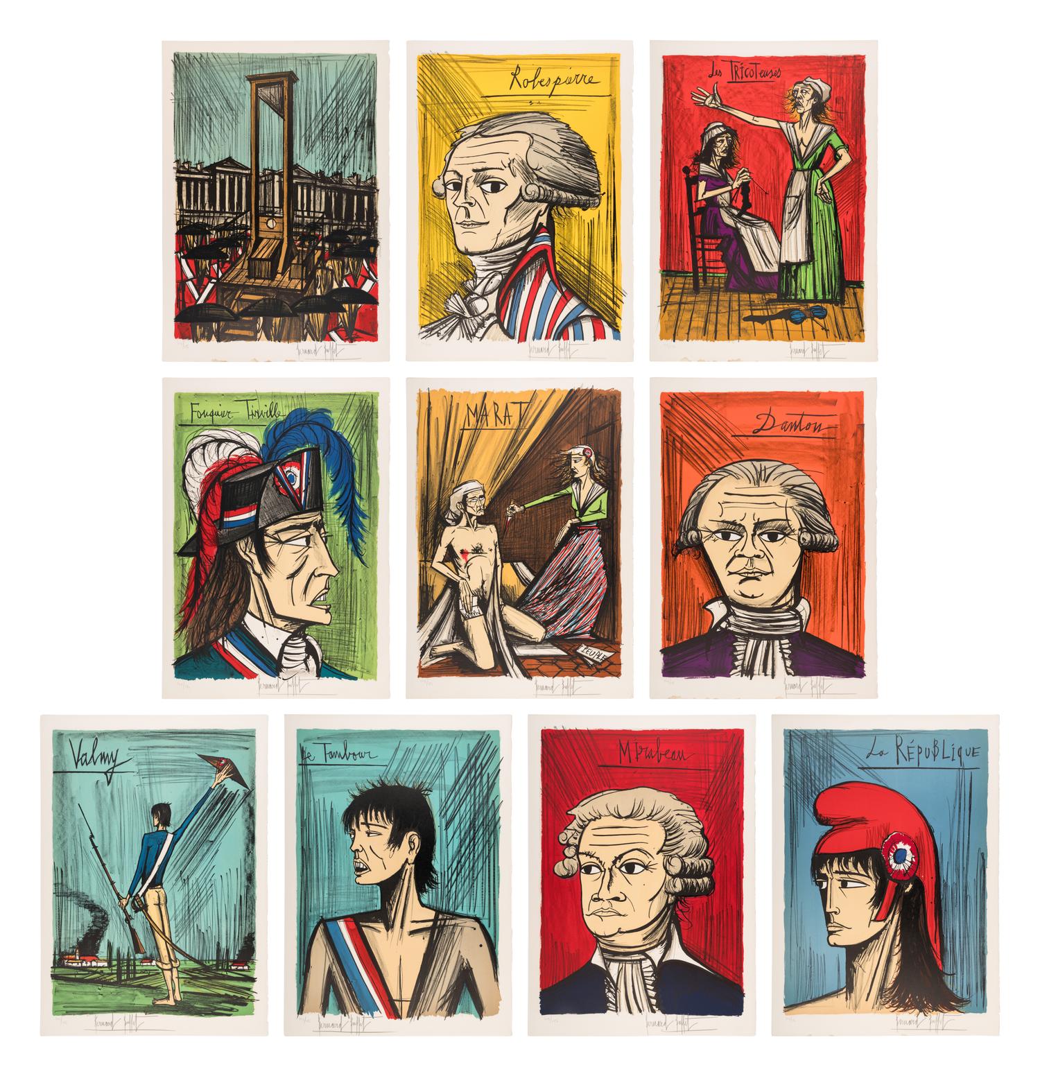 La Révolution Française 1789 (complete portfolio of ten, with text pages and portfolio case), 1977