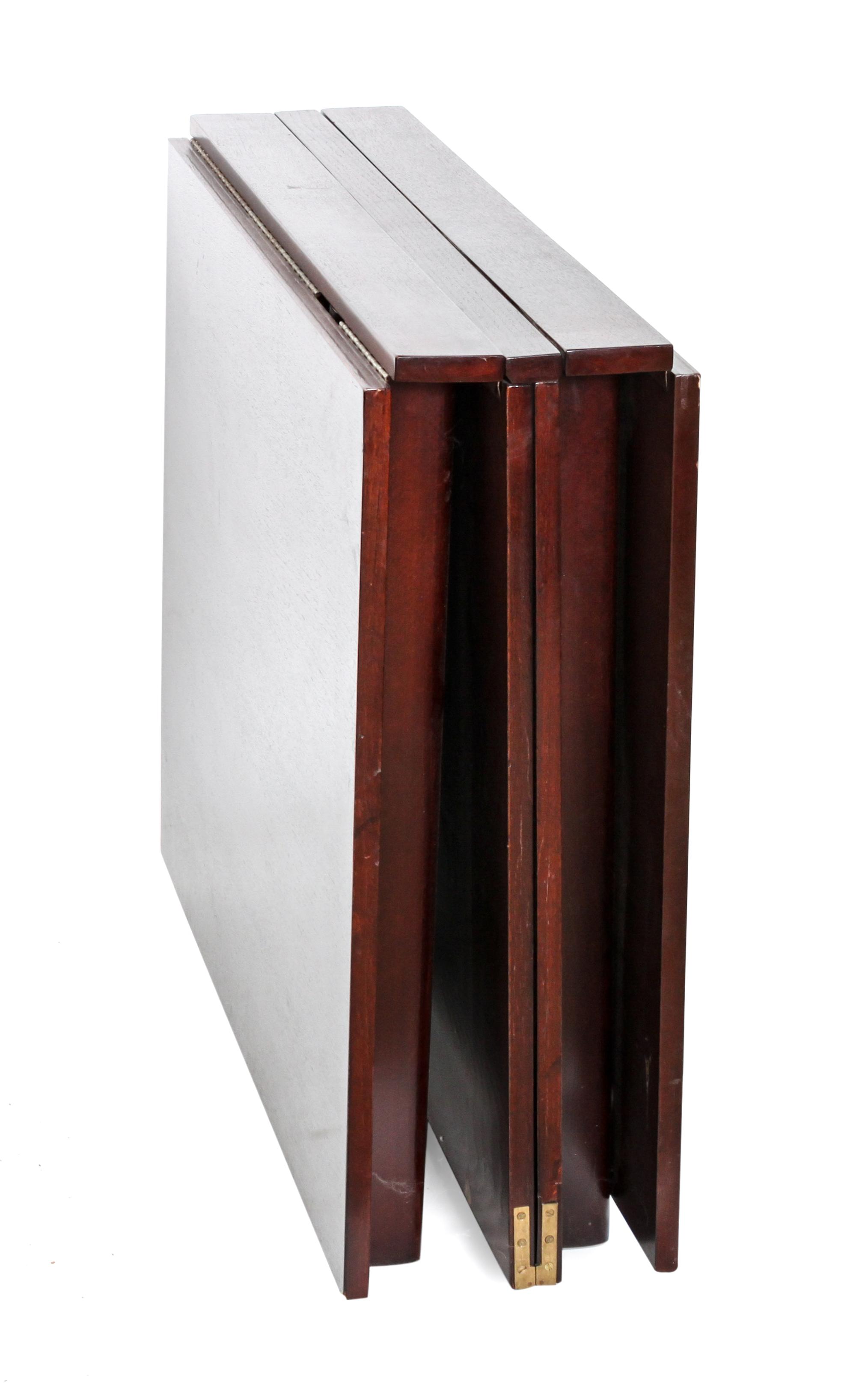 A Bruno Mathsson Maria Style Folding Table Height 28 3/8 x width 9 x depth 35 1/2 inches (folded)