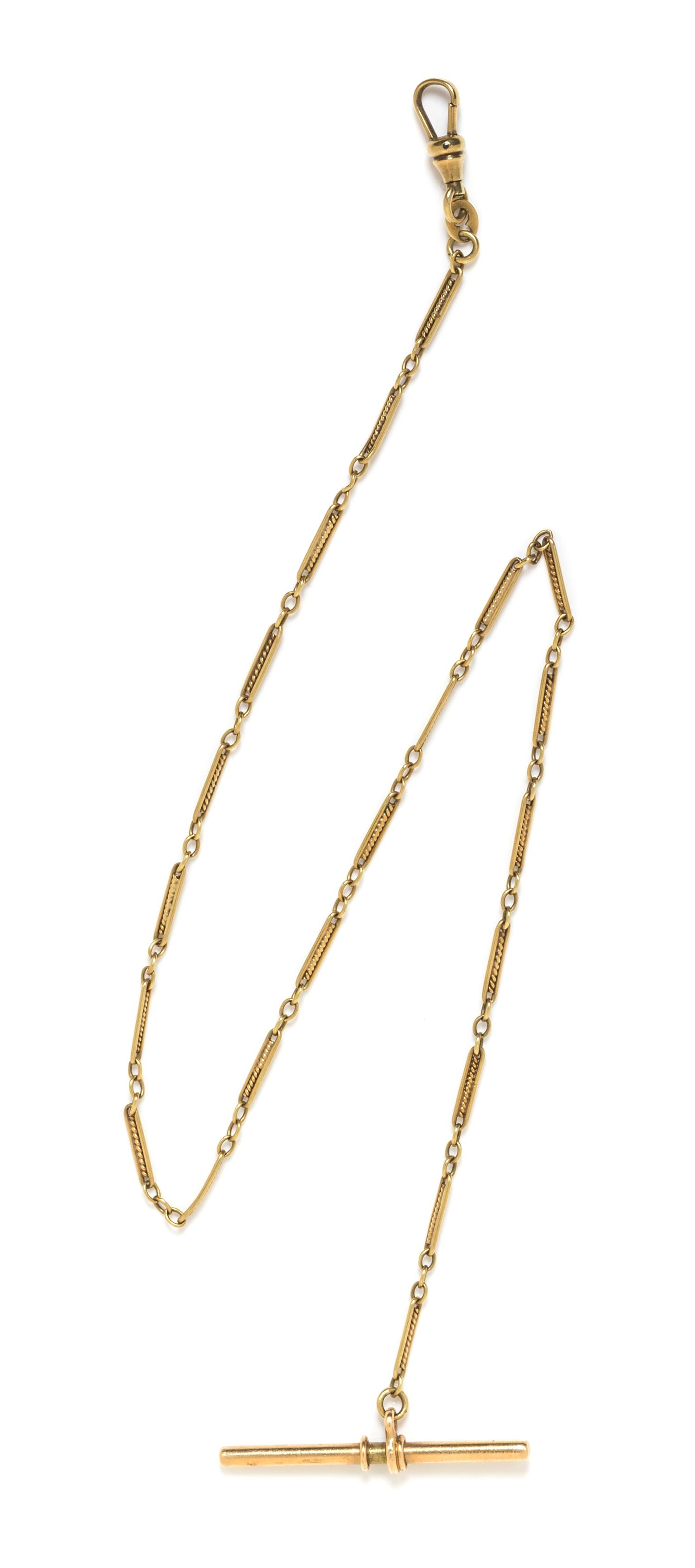 A 14 Karat Yellow Gold Fob Chain, 5.70 dwts.