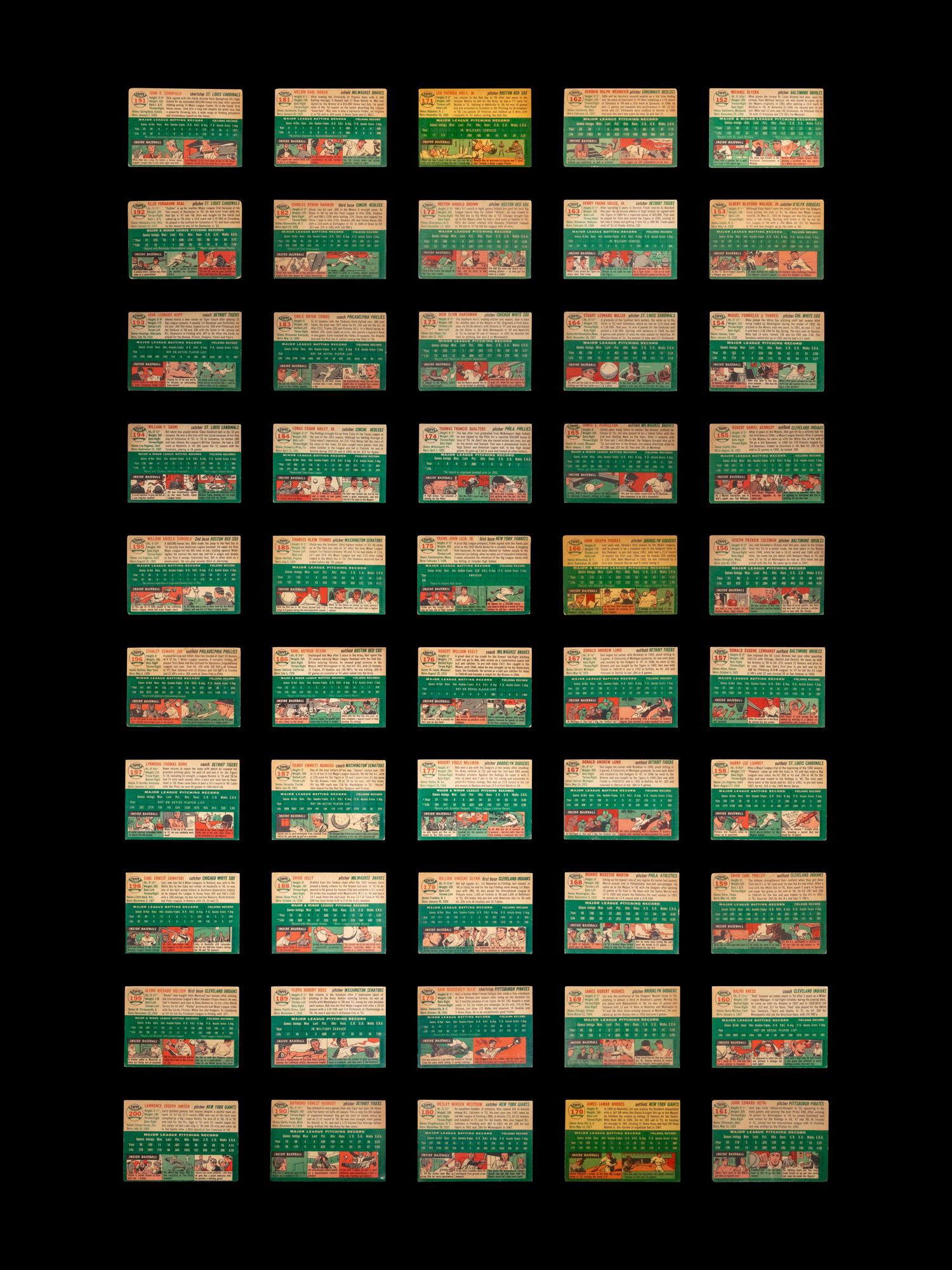 A Near Set of 1954 Topps Baseball Cards (245/250)