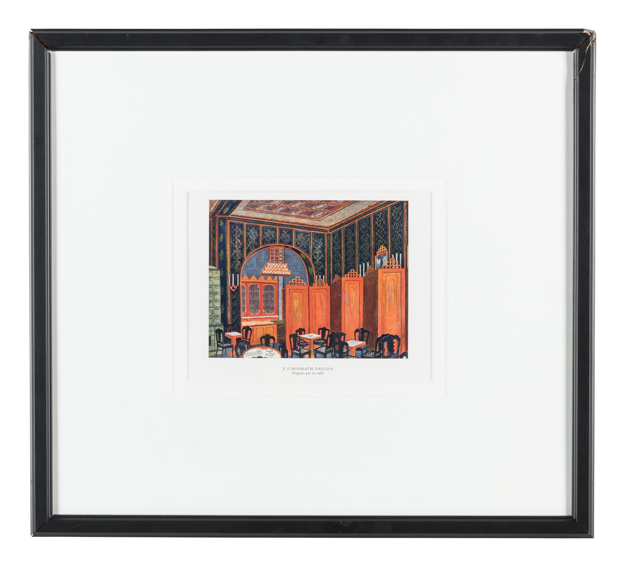 Eight Lithographs Depicting Interiors — 20TH CENTURY