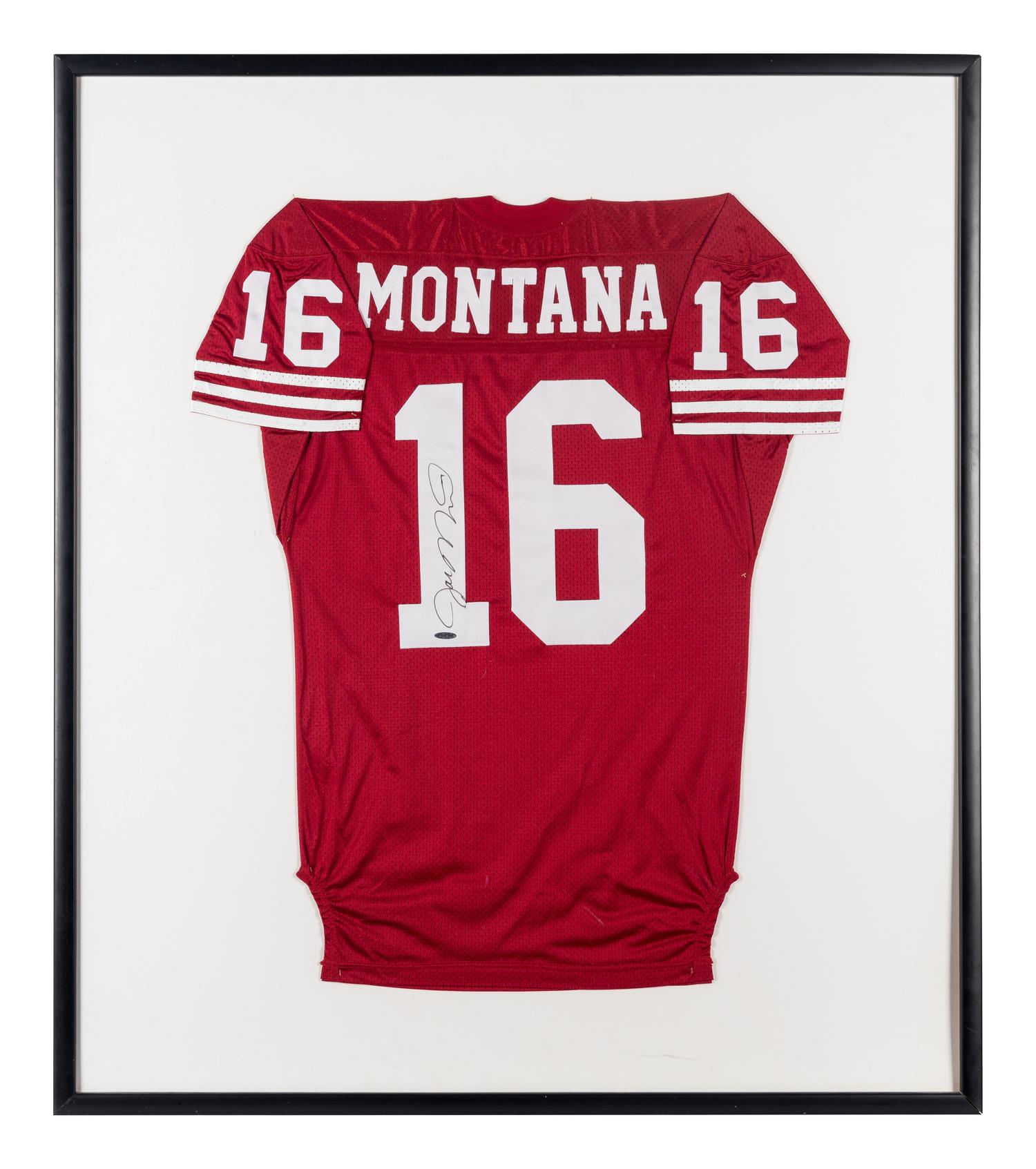 A Joe Montana Signed Autograph San Francisco 49ers Jersey Display (Upper Deck Authenticated),