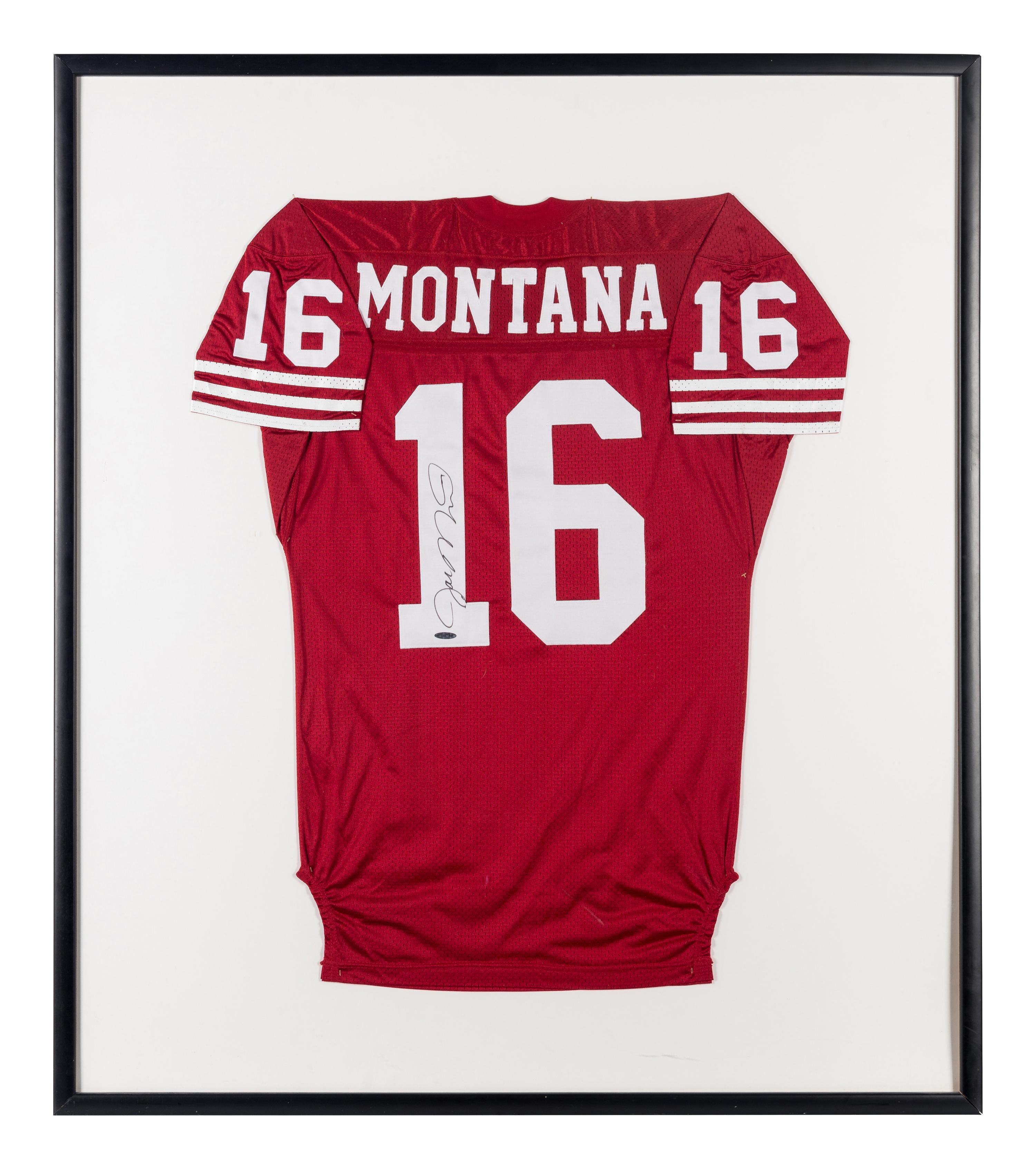A Joe Montana Signed Autograph San Francisco 49ers Jersey Display (Upper Deck Authenticated),
