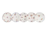 An Assembled Sèvres Porcelain Part Service Painted with Loose Bouquets ( Fleurs Détachées )